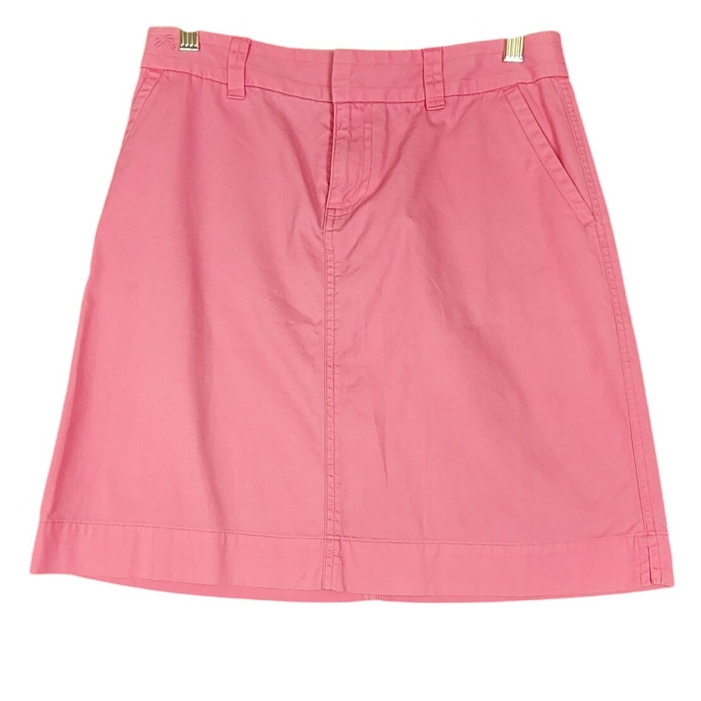 Lilly‎ Pulitzer Women's Pink A-Line Skirt Cotton Blend Casual Cute Size 2
